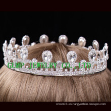 Corona caliente del rhinestone de la muchacha del cumpleaños de la tiara del metal de la venta